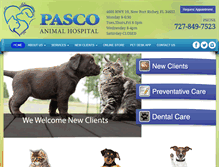 Tablet Screenshot of pascoanimalhospital.com